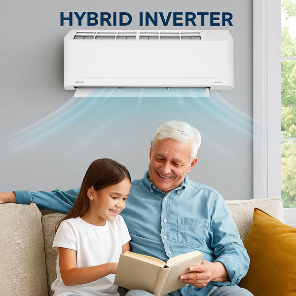 Làm lạnh nhanh, tiết kiệm điện, vận hành êm và duy trì nhiệt độ ổn định nhờ Hybrid Inverter